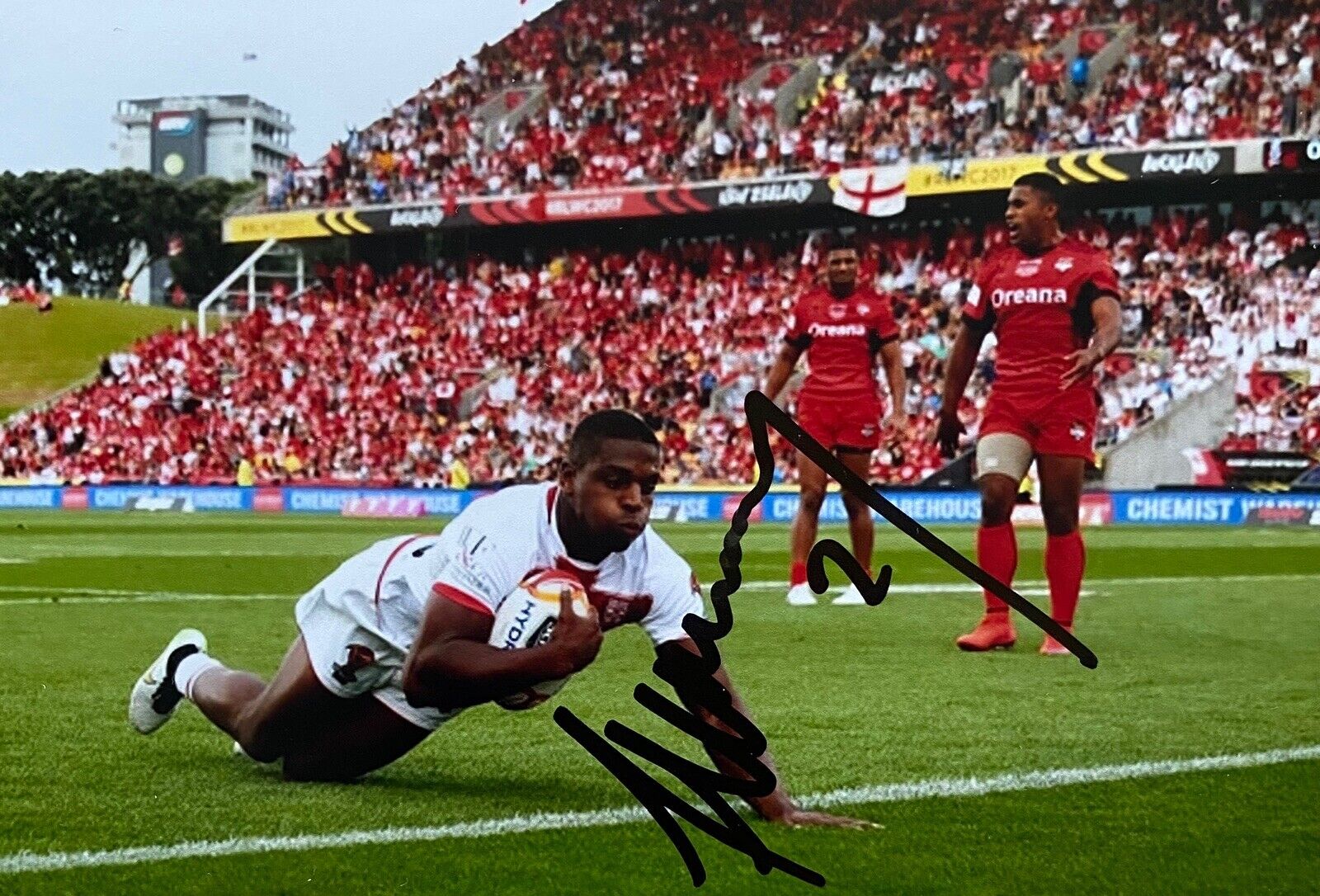 Jermaine McGillvary Genuine Hand Signed 6X4 Photo Poster painting - England 4