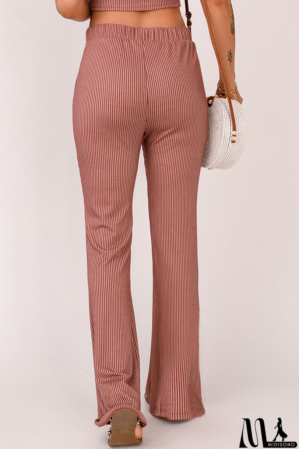 MidiSono - Red Striped Wide Leg Pants
