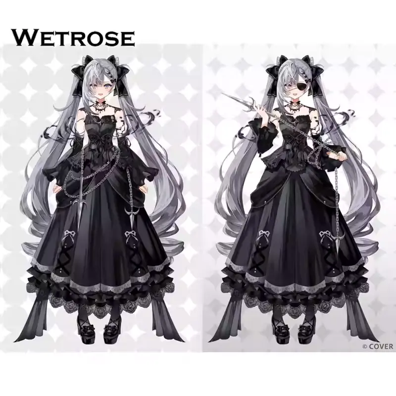 [Deposit Poll] Wetrose Hololive ID Vtuber Vestia Zeta 4th Anniversary Gothic Dress New Outfit Cosplay Costume