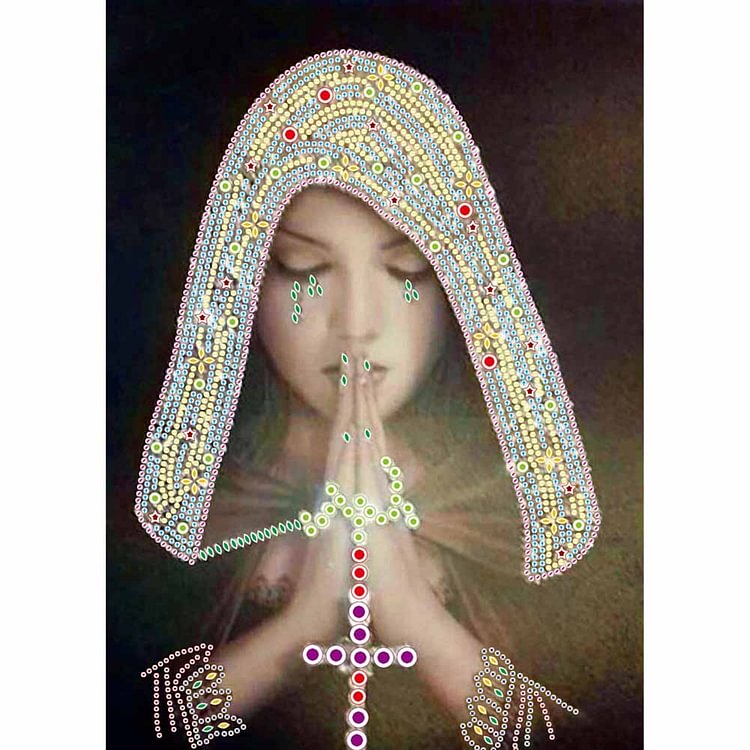 Female Deity  Special Shape Partial  Diamond Painting 30*40cm