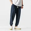Gioiacombo&trade; Pantaloni harem da uomo in lino stile casual