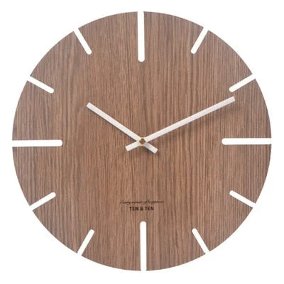Nordic Retro Wooden Wall Clock Corridor Living Room Decoration Solid Wood Quiet Clocks Hanging Wall Watch Cafe Store Home Decor