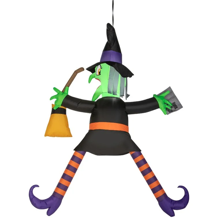 Crashing Witch with Spell Book Inflatable