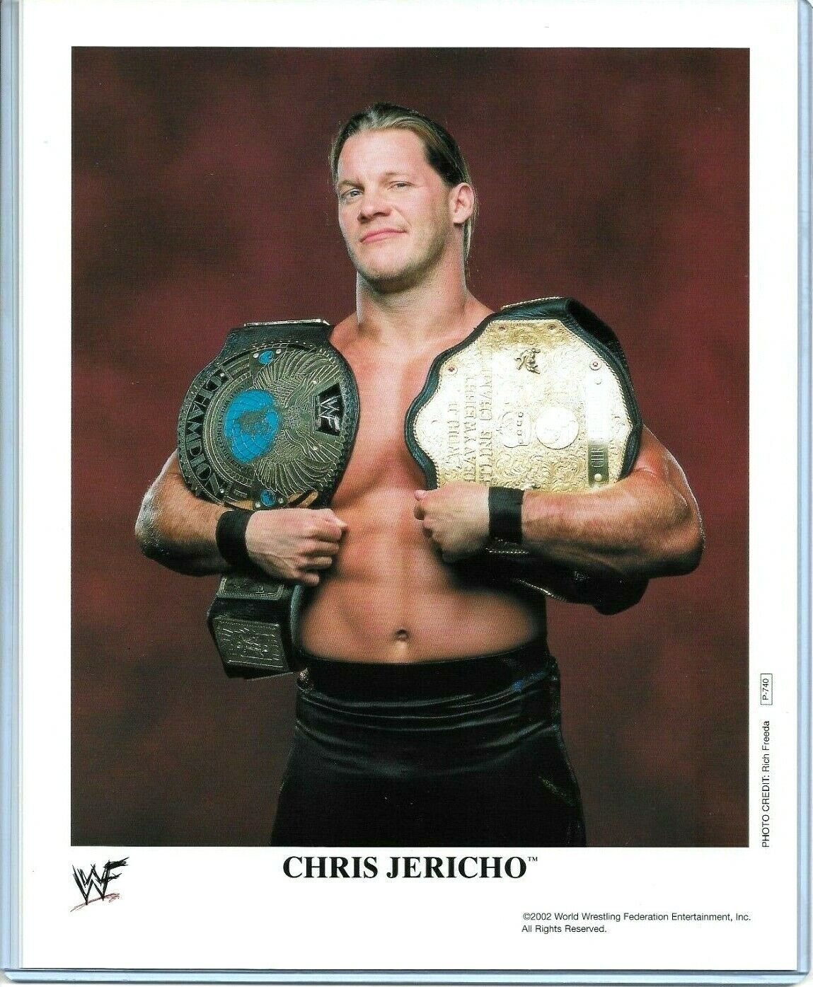 WWE CHRIS JERICHO P-740 OFFICIAL LICENSED AUTHENTIC 8X10 PROMO Photo Poster painting VERY RARE