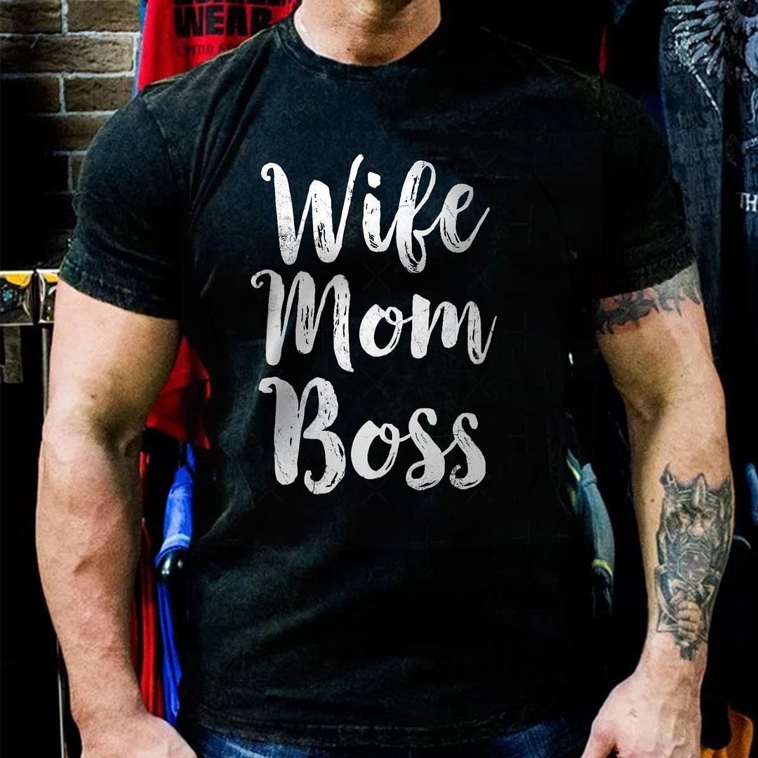 wife mom boss casual T-shirt - Krazyskull