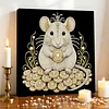 DIY Pearl Painting Mouse for Home Wall Decor with Frame(30x30cm)