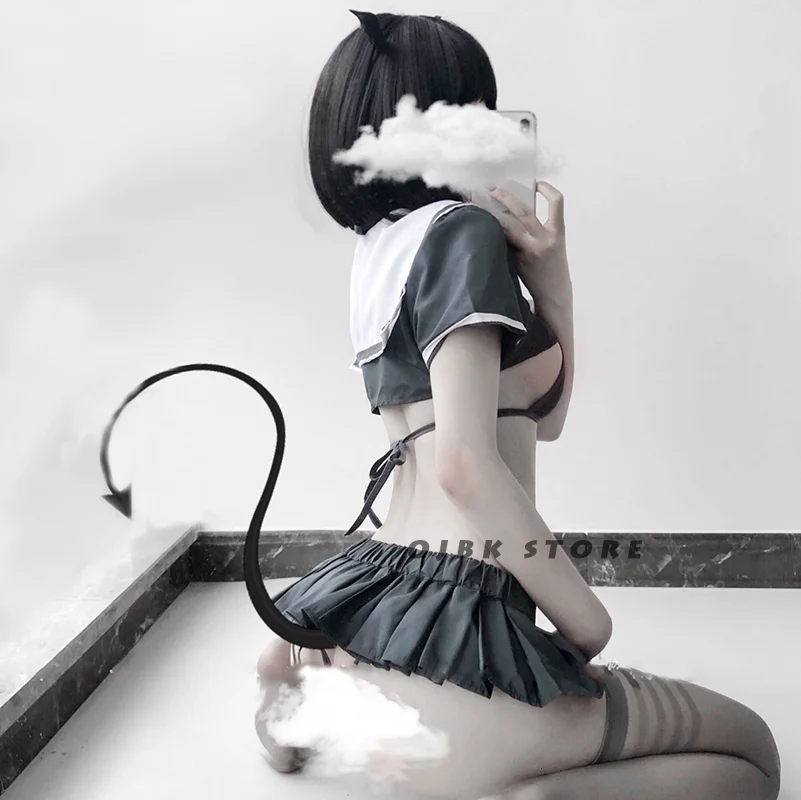 Billionm Schoolgirl  Costume Cheerleader Schoolgirl Lingerie Mini Skirt School Girl Sexy Costumes Women Cosplay Halloween Mujer Sexi Gift