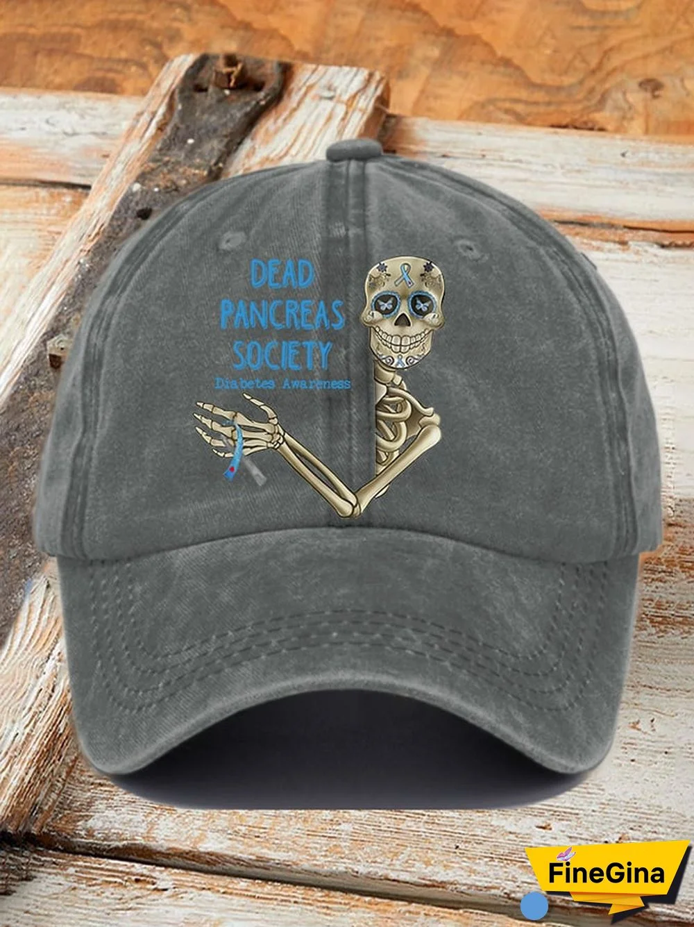 Retro Diabetes Awareness Dead Pancreas Society Print Baseball Cap