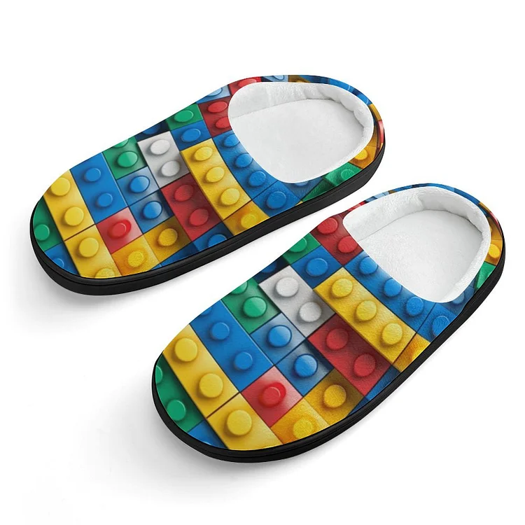 Cotton Slippers BUILDING BLOCKS customized, personalized, gift