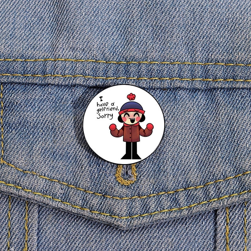 Cartoon Style Pin Cartoon Character Metal Printing Women’S Brooches