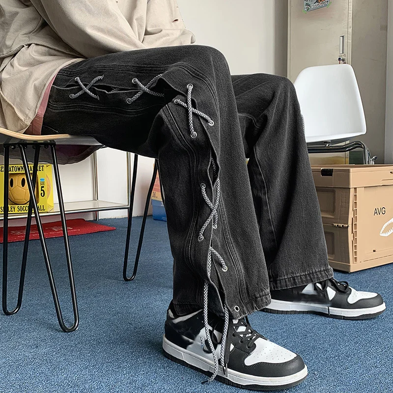 American Vibe Style Loose Straight Wide Leg Pants Techwear Shop