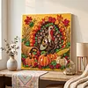 Framed Turkey - DIY Button Art Painting Kit for Creativity DIY Pearl Dot Crafts for Gift Home Wall Decor 30*30CM