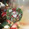 Diamond Painting Acrylic Santa Claus Pendant Kits for Home Wall Decor