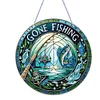(Upgrade Size)DIY Double Sided Effect Diamond Painting Hanging Pendant Kit (Fish)