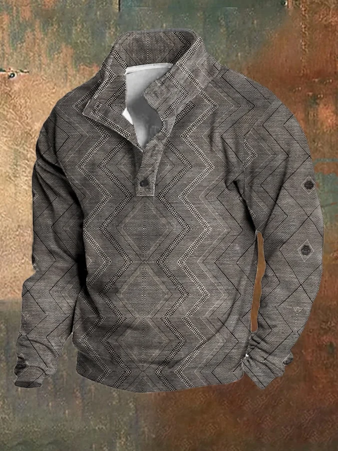 Men's Casual Print Long Sleeve Sweatshirt
