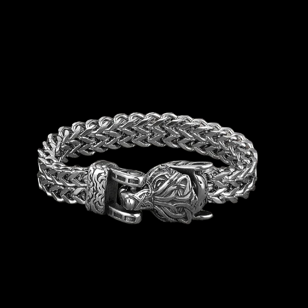 Fade-resistant Bracelet with Retro and Personalized Viking Wolf Head Design