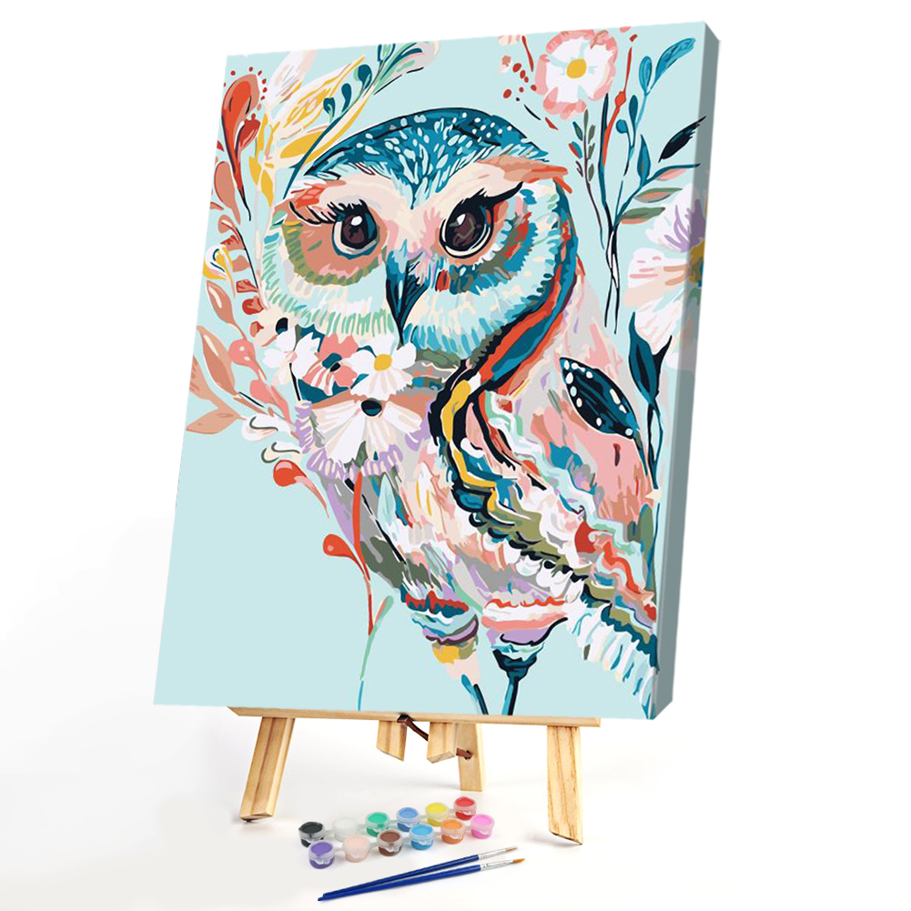 

30*40CM Paint By Numbers-Colorful Bird Flower, 501 Original