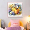 Bees And Flowers-11CT Stamped Cross Stitch 40*40cm/15.75*15.75in tapestrymarket