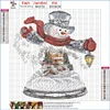 Diamond Painting-DIY Full Round DrillChristmas Snowman