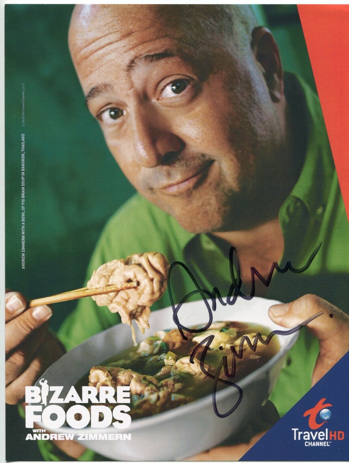 Andrew Zimmern Signed Photo Poster painting Autographed Signature Critic Bizarre Foods Chef