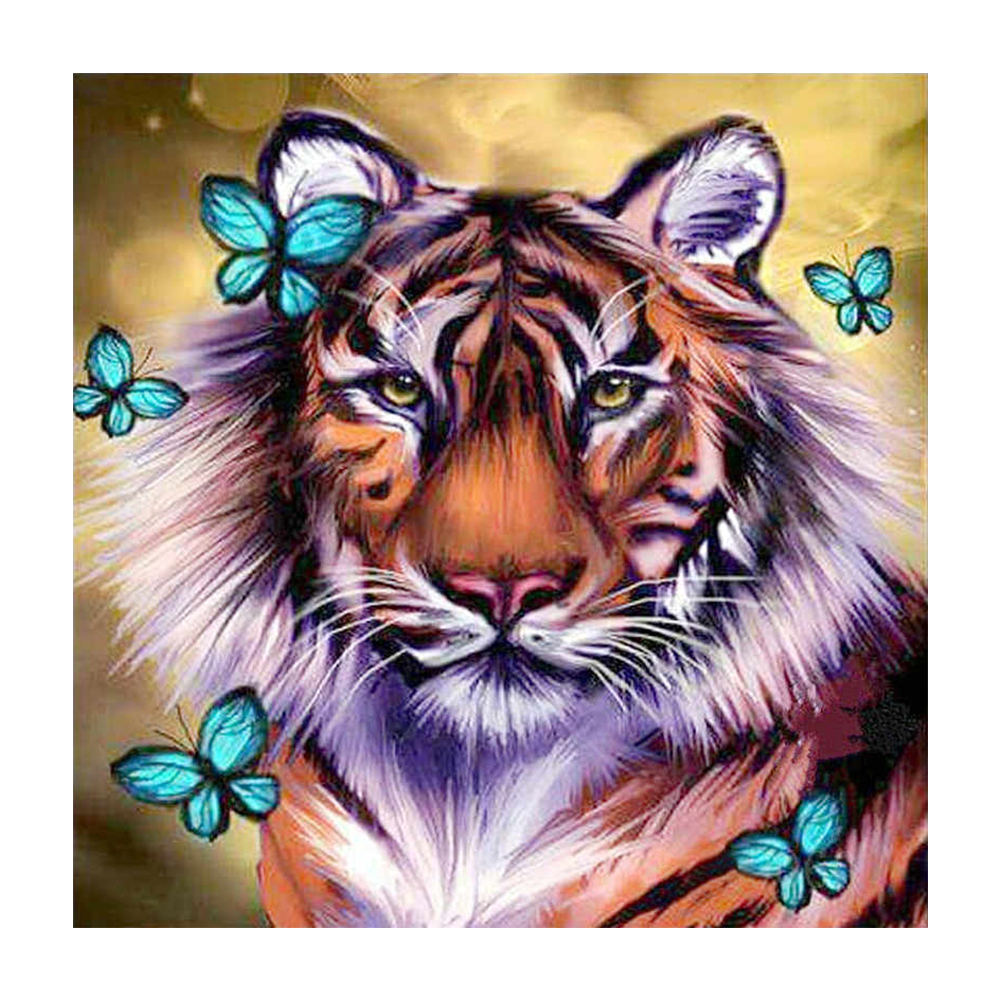

Tiger - 11CT Stamped Cross Stitch - 50*50CM, 501 Original