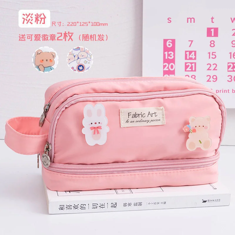 Cute Waterproof Canvas Pencil Cases Makeup Bag PE154