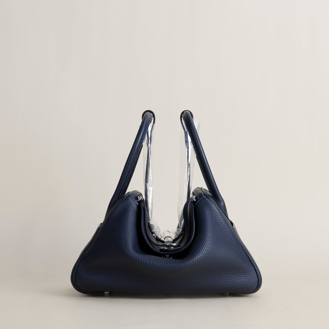 Lindy 26cm Clemence leather 2Z Blue nuit GHW