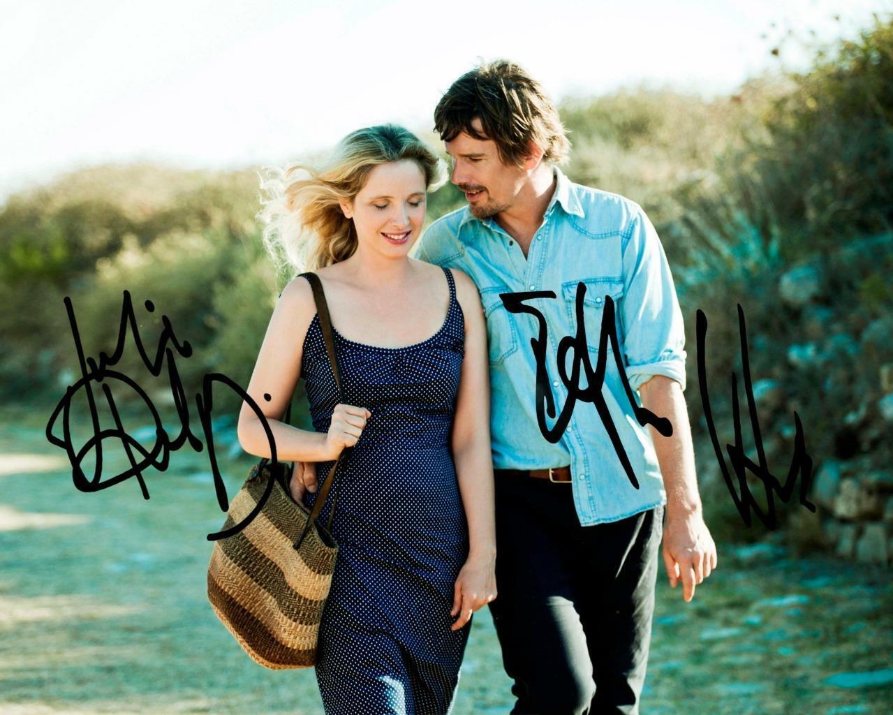 BEFORE MIDNIGHT Ethan Hawke Julie Deply SIGNED AUTOGARPHED 10 X 8