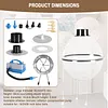 [US Local Warehouse] Balloon Stuffer Filling Tool with Air Pump & Expander Tool Balloon Stuffing Machine Set for Wedding Christmas Birthday Party Decoration (Multi port 2-in-1)