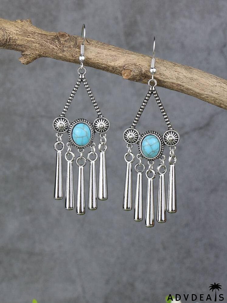 Alloy Tassel Drop Earrings