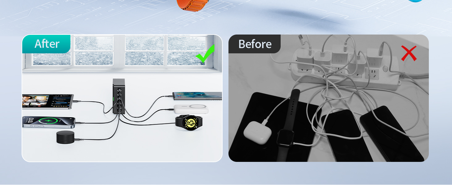 desktop charger for multiple devices