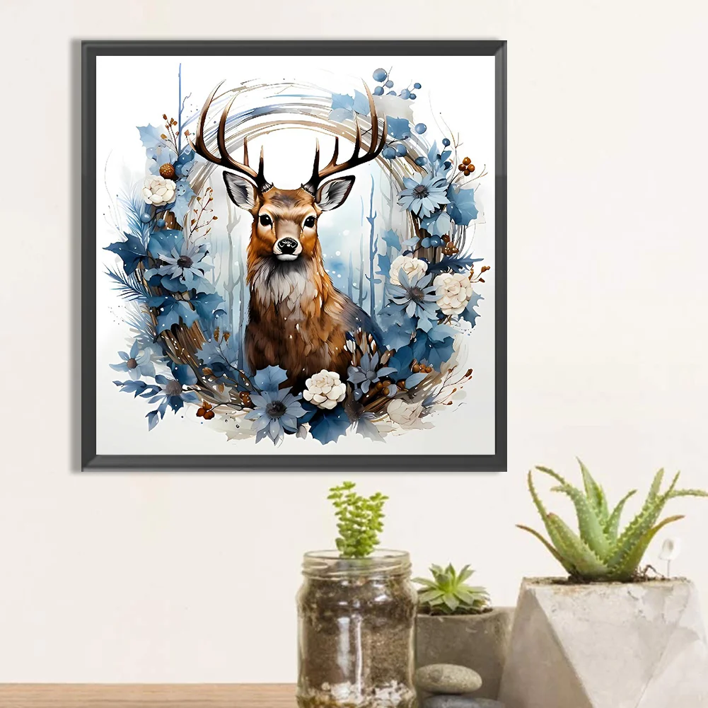 Diamond Painting - Full Round Drill - Garlan Deer(Canvas|40*40cm)