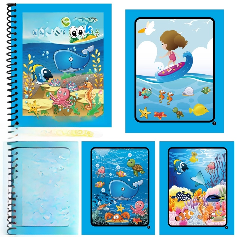 3 Pieces Painting Book Cartoon Letter Paper Toys