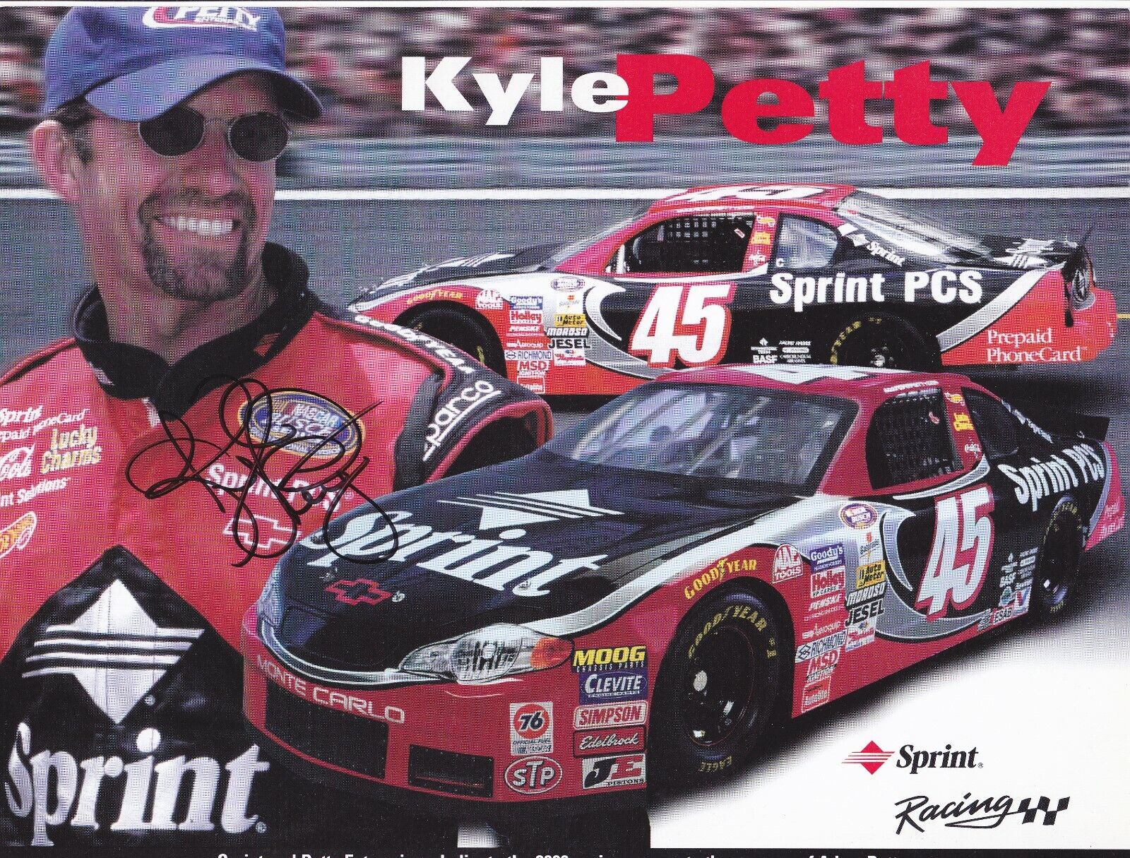 Kyle Petty signed 8.5 x 11 inch color Nascar Sprint Photo Poster paintingcard #1