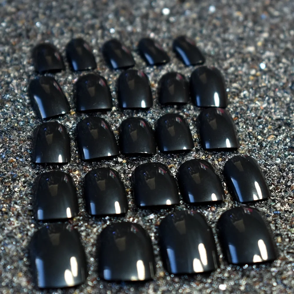 Small Pink Press On Nails Extra Short Carnival Candy Round Kids Size False Nail Tips 24pcs Kids' Gift-Nail Inspo