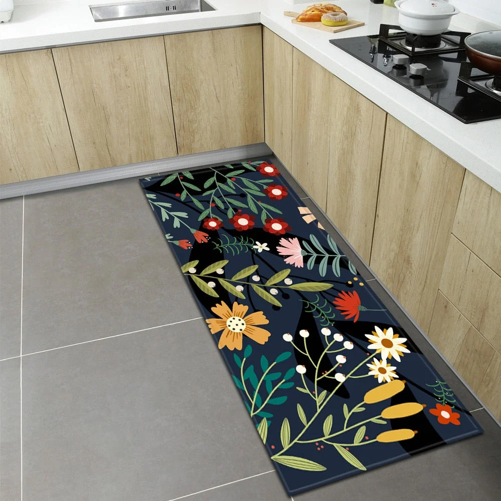 Modern Kitchen Mat Home Entrance Doormat Living Room Bedroom Children's Floor Decoration Carpet Hallway Bathroom Anti-Slip Rug