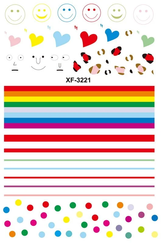 Nail Art Decals Colorful Glass Sticker for Nail Self-adhesive DIY Sticker Decals Manicure for Nail Art Sticker Design Decoration