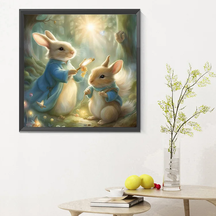 Forest Bunny Magic - Full Round - Diamond Painting(30*30cm)