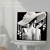 DIY Pearl Painting Hat Elegance for Home Wall Decor with Frame(30*30cm)
