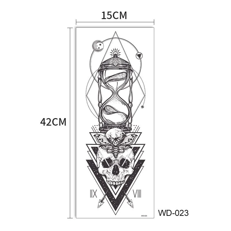 Full arm tattoo stickers simulation waterproof sweat flower arm men and women arm disposable tattoo stickers cross-border