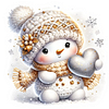 Diamond Painting-DIY Full Round Drill Cute Snowman