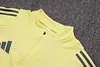 Joyfball 2025/2026 Real Madrid Half-Pull Training Suit Light yellow Football Shirt 1:1 Thai Quality