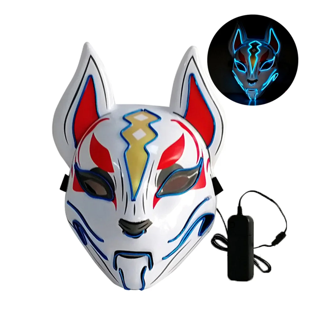 Halloween party LED glowing fox mask
