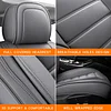 MINGBRON Leather Car Seat Covers,Car Seat Covers Full Set,Automotive Seat Covers 5 Seats,Fit for Most Cars SUV and Most Sedans Grey