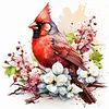 (Stamped/Counted) Flowers And Cardinals - 18CT Cross Stitch 20*20cm/7.87*7.87in