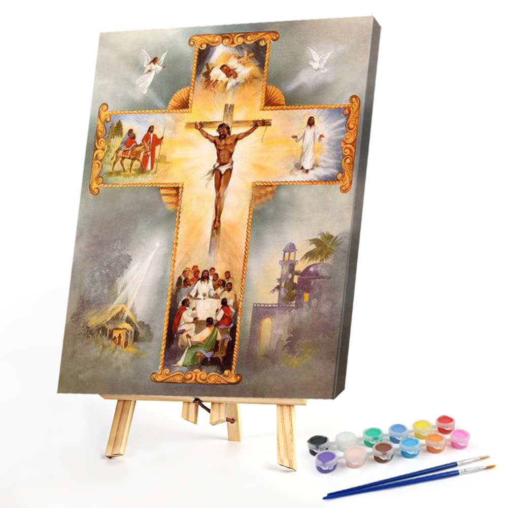 

40*50CM - Paint By Numbers - Cross Pattern, 501 Original