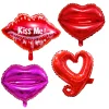 20PCS Red Lips Purple Aluminum Film 18" Balloons Wedding Engagement Party Ceremony Decors