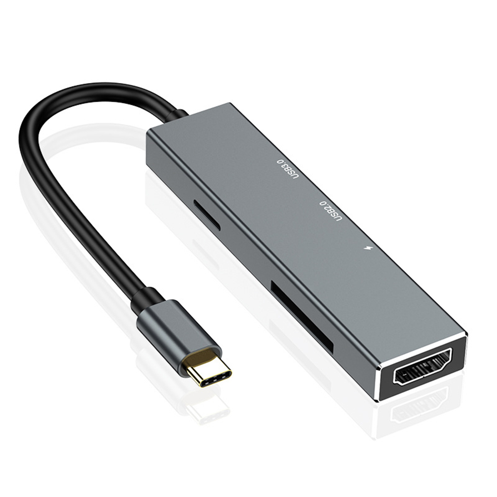 

6 in 1 USB Type C Hub USB C to USB 3.0 2.0 PD HDMI Adapter TF Card Reader, 501 Original