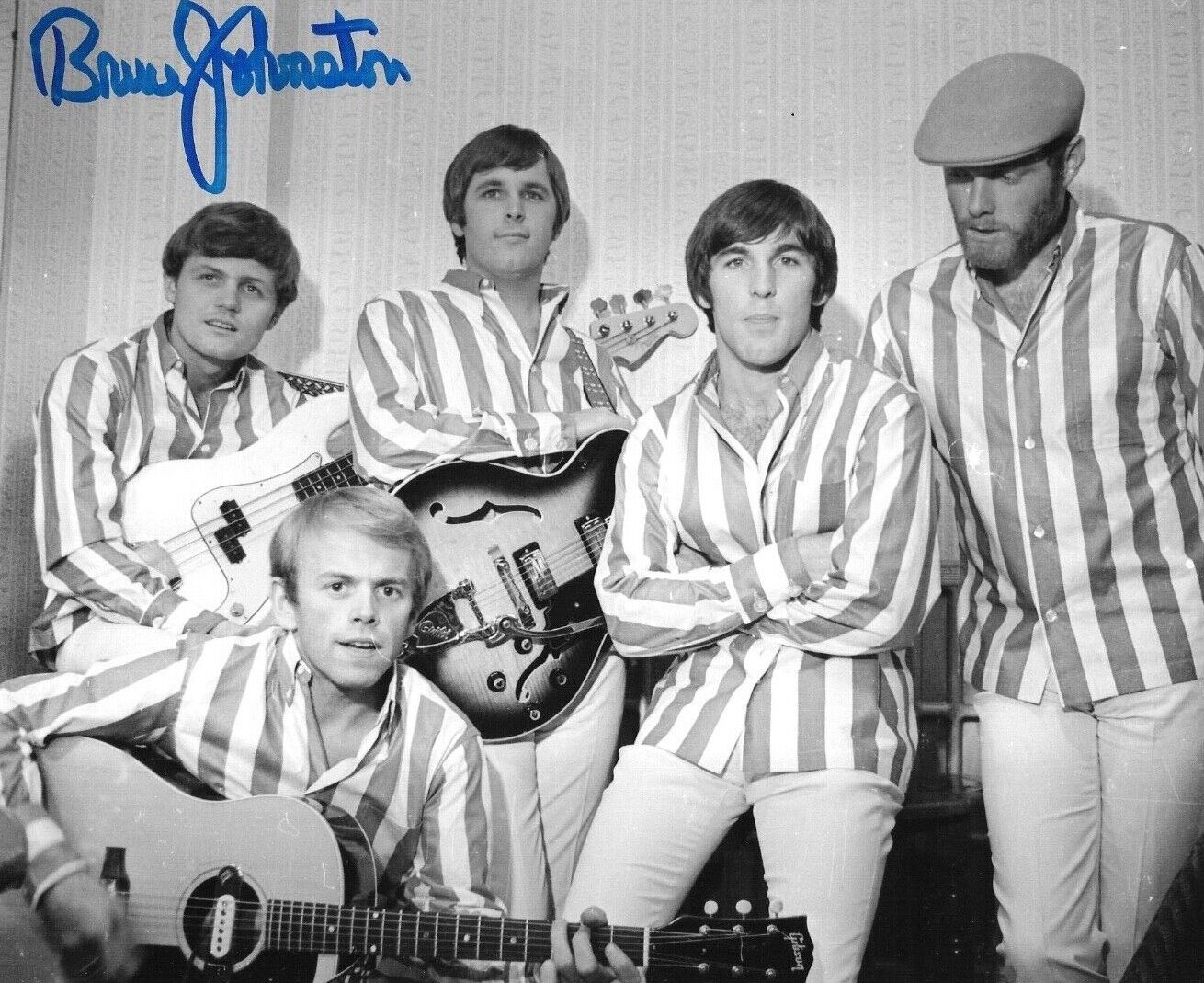 * BRUCE JOHNSTON * signed 8x10 Photo Poster painting * THE BEACH BOYS * COA * 45