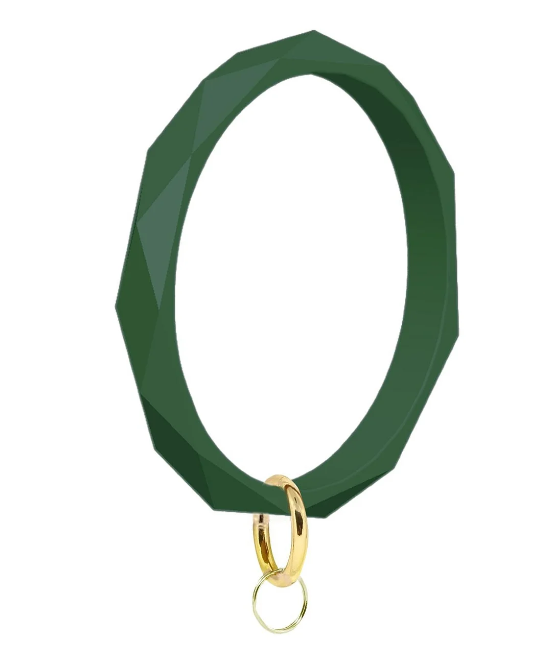 Dvacaman Hot Sale Big O Shaped Silicone Loop Wrist Key Ring Keychain with Gold O Clasp Round Key Wrist Strap Accessory Wholesale